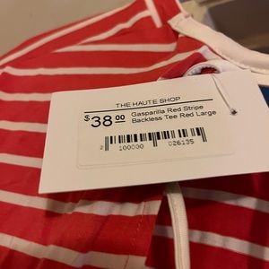 Brand new open back top with tags size L bought at boutique